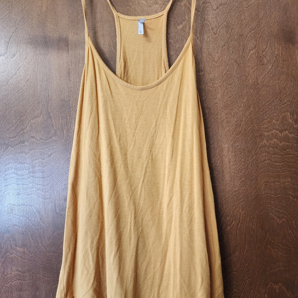 BKE Mustard Yellow Racerback Tank Top